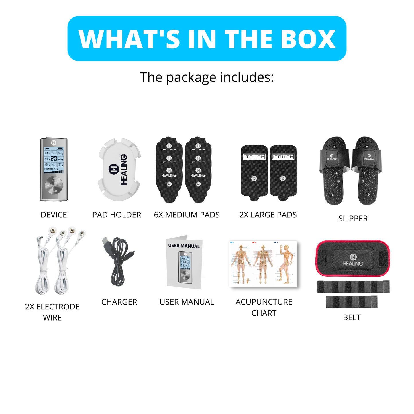 Pro-Pulse 8 TENS Complete 3-in-1 Pain Relief Package with Slippers and Belt