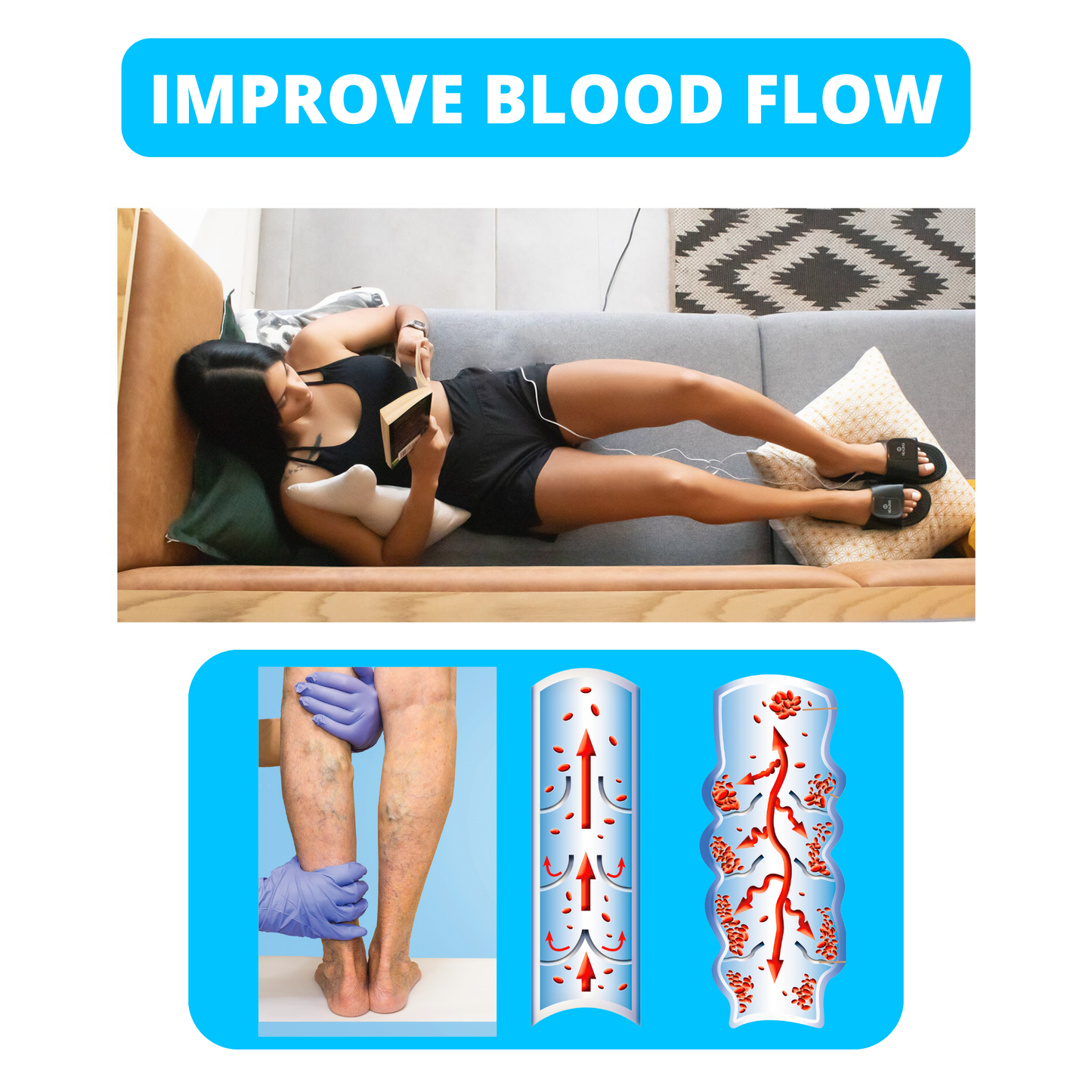 Foot Reflexology Slippers - For TENS Units