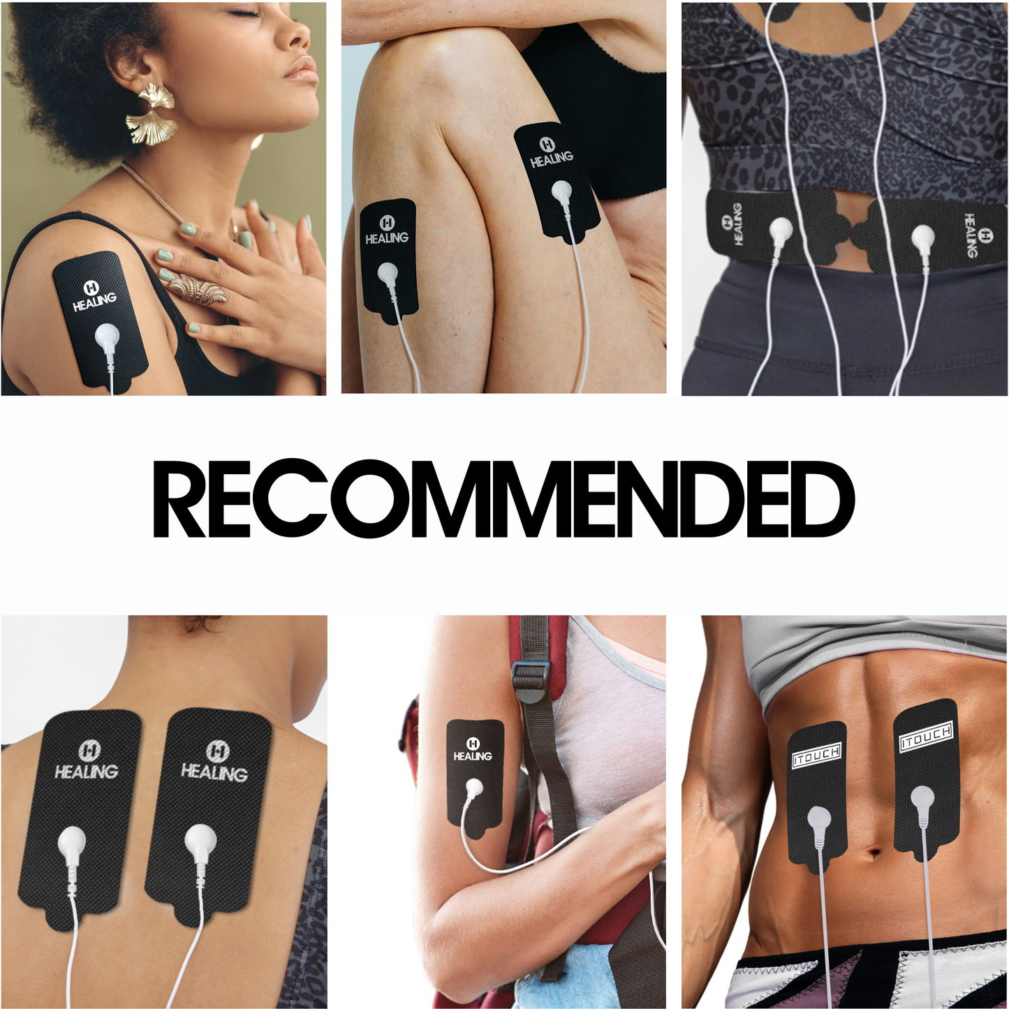 (10 Pair / 20 Pcs)Extra Large-Size Replacement TENS Unit Electrode Pads