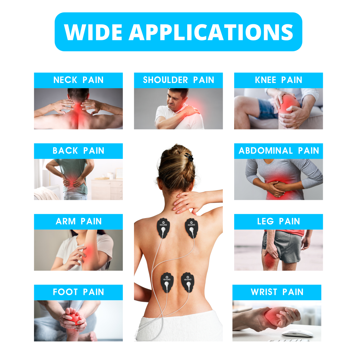 TOUCH-WAVE 12 Complete 3-in-1 Pain Relief Package with Slippers and Belt