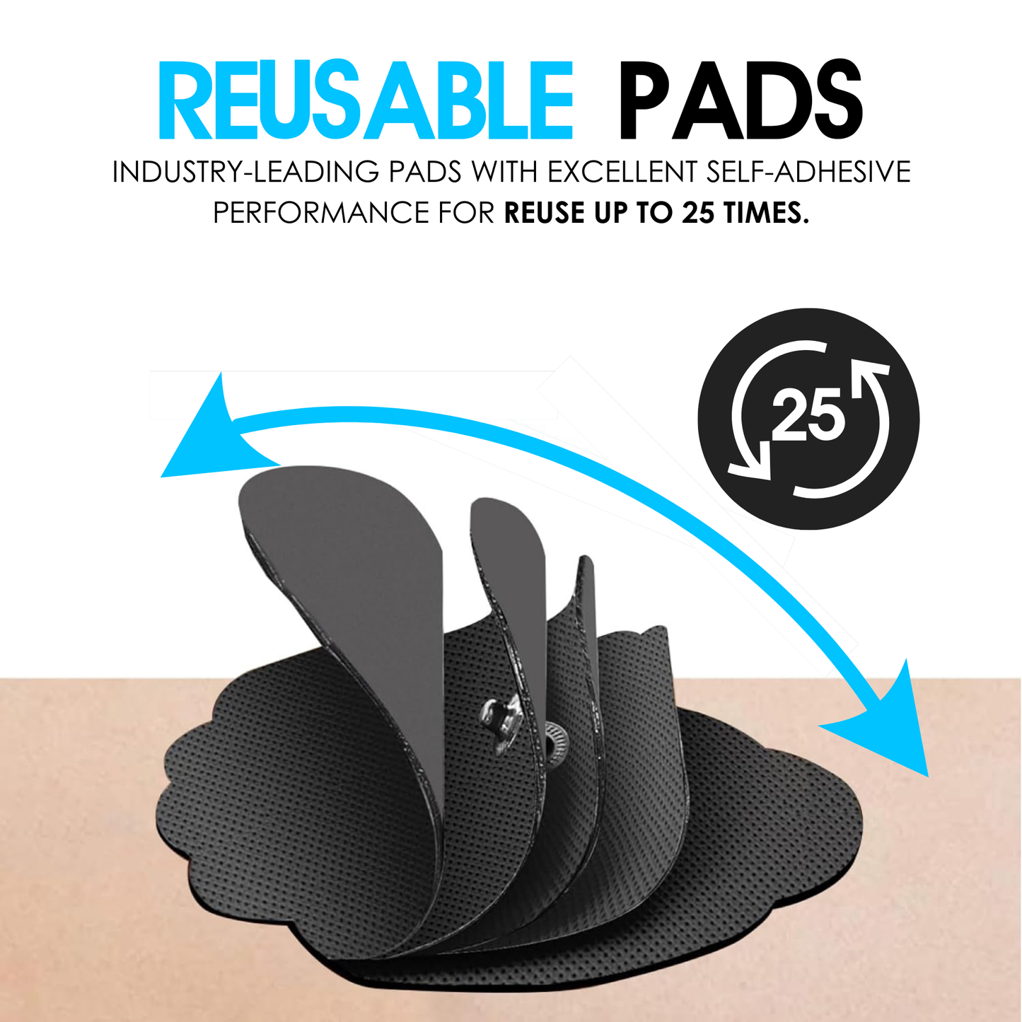 Large-Size Replacement TENS Unit Electrode Pads