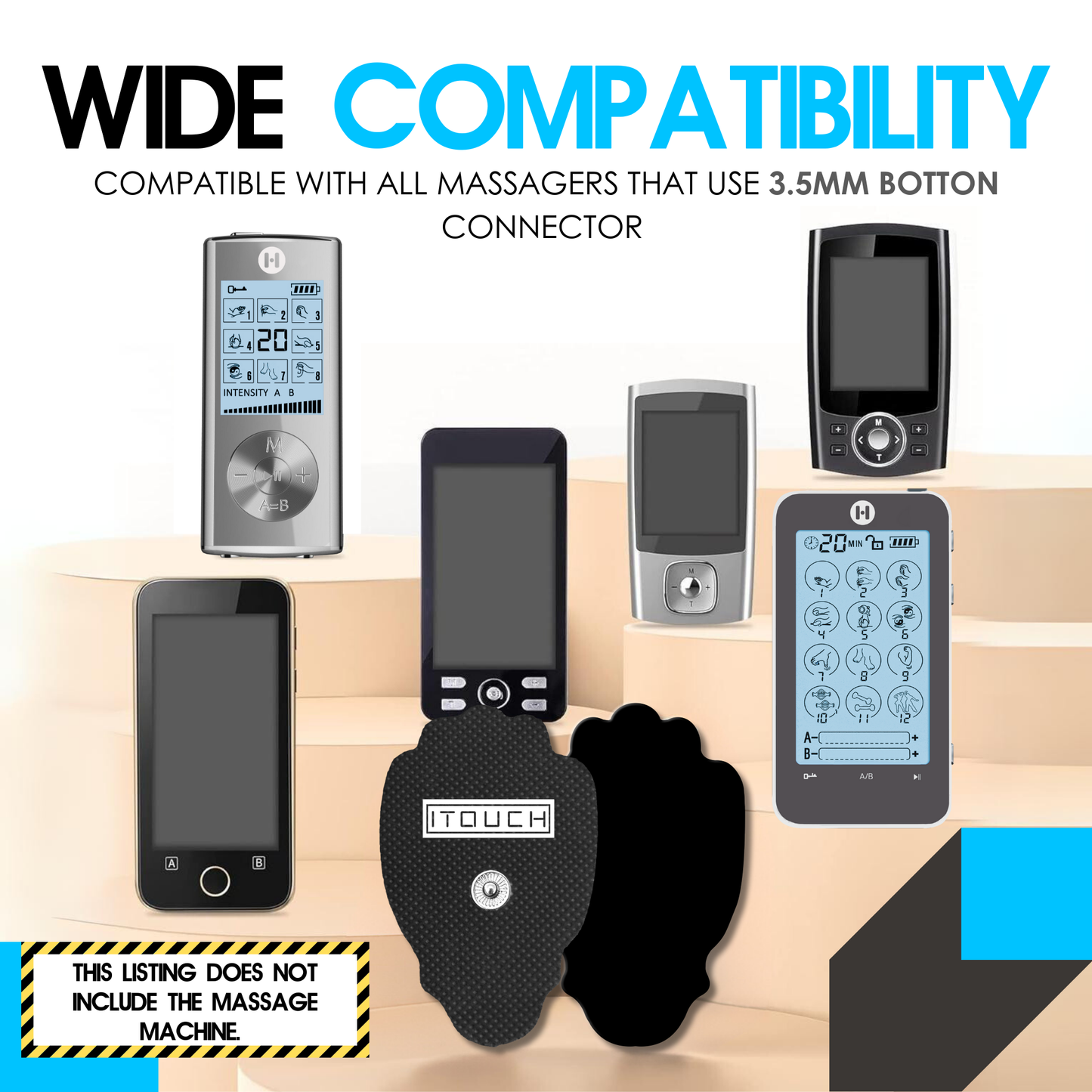Large-Size Replacement TENS Unit Electrode Pads