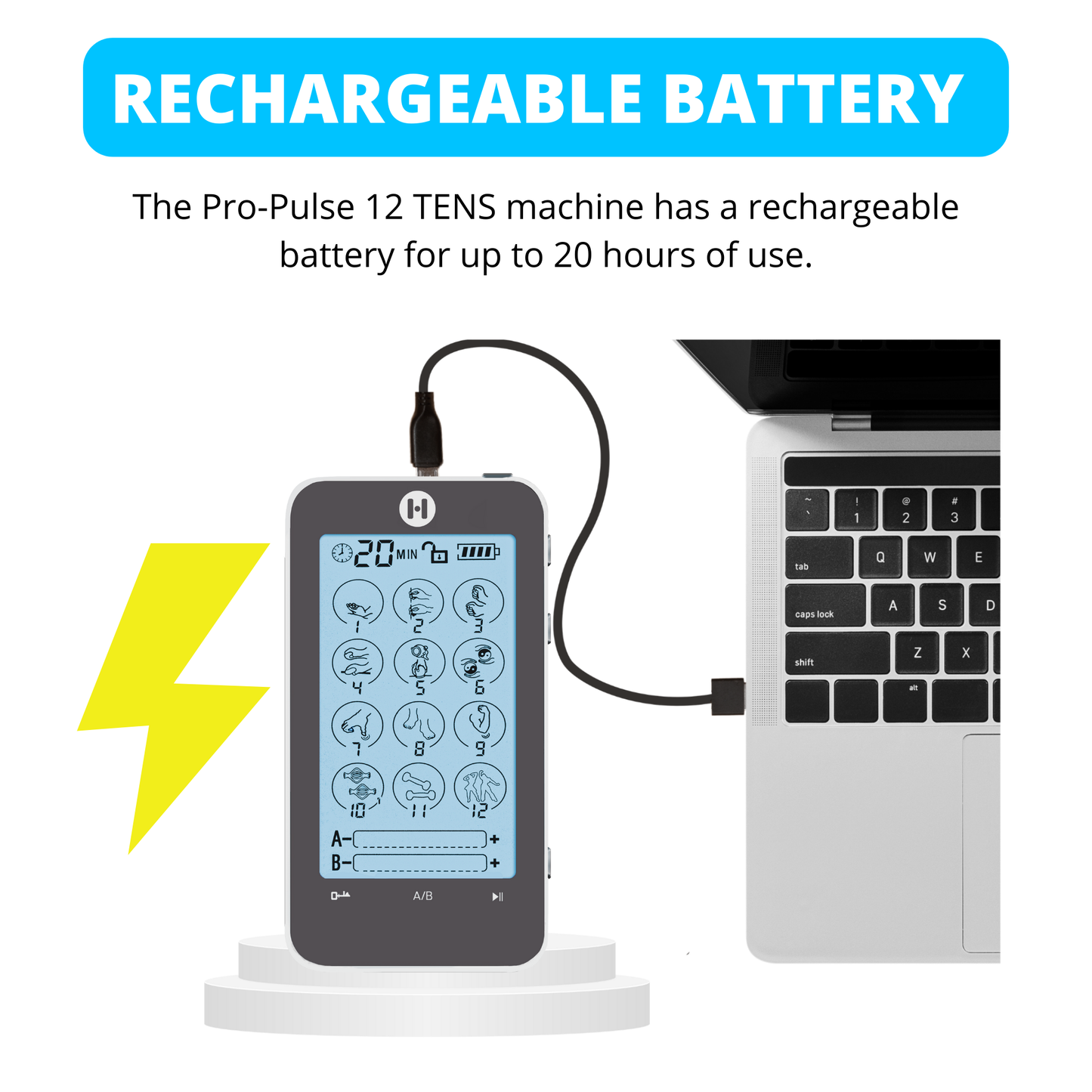 TOUCH-WAVE  12 Giftbox: Rechargeable TENS Device with 12  Modes for Ultimate Pain Relief!